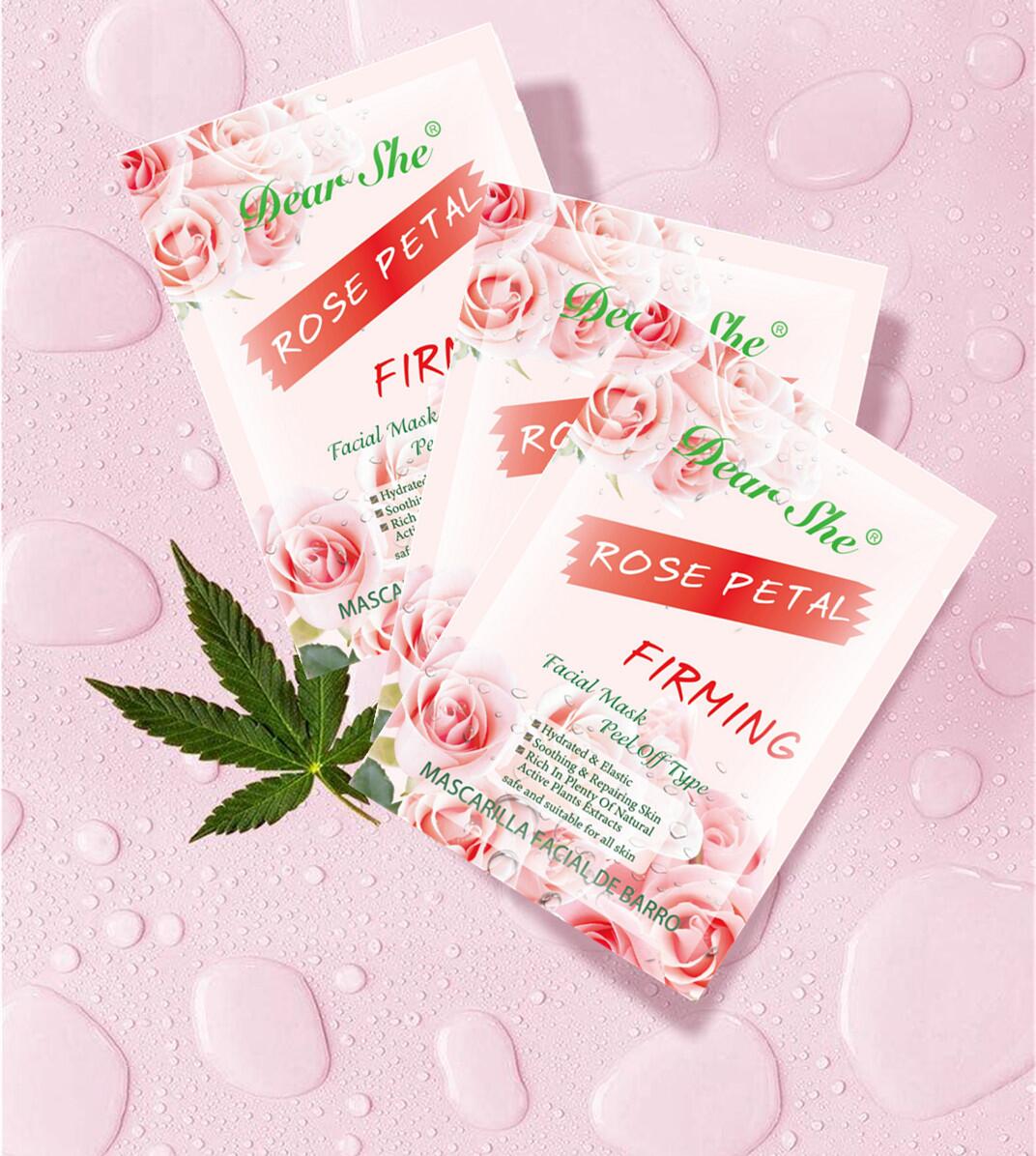 Dear She Cross-border Exclusive mud Mask for hydrating and moisturizing rose Mask Cream English export cleaning details Picture