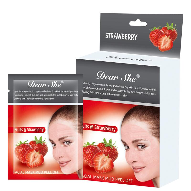 Dear She Fruit Strawberry Mask for Blackhead and Acne Removal Mask Firming Bamboo Charcoal Blackhead Removal Mask Item Picture