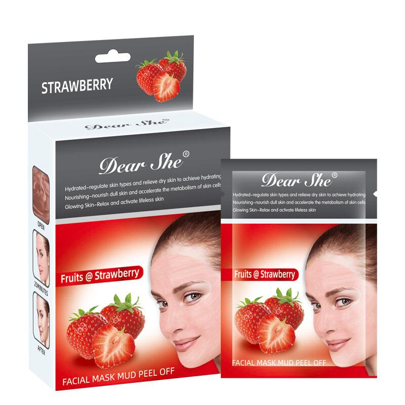 Dear She Fruit Strawberry Mask for Blackhead and Acne Removal Mask Firming Bamboo Charcoal Blackhead Removal Mask full figure