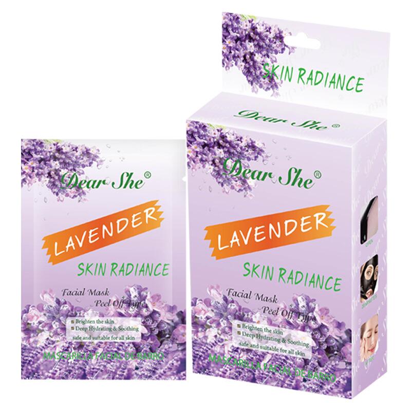 Dear She Cross-border Foreign Trade Smearing Cleaning Mud Mask Hydrating and Moisturizing Portable all-English Lavender Mud Mask details Picture