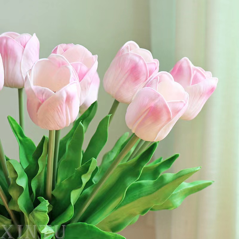Factory direct PU tulip cross-border fake flower wholesale home decoration flower feel floral decoration decoration simulation flower thumbnail