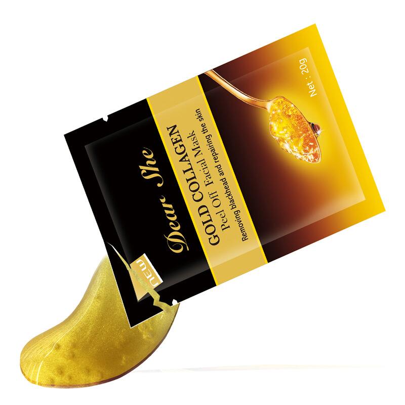 Dear She Cross-border English Version MASK Gold Mask Bone Collagen Blackhead and Acne Removal Nasal Mask Wholesale Item Picture