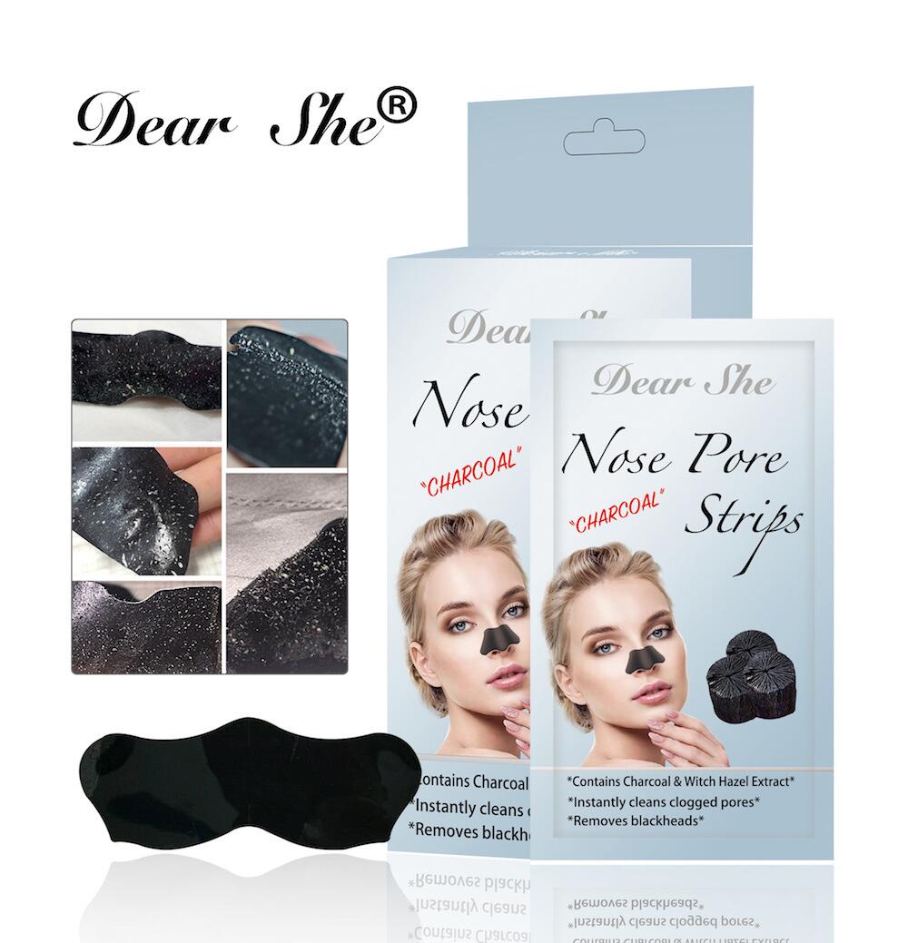 Dear she Bamboo Charcoal Blackhead Removal Nasal Patch, Blackhead Removal, Bamboo charcoal Pore Gentle peeling nasal mask to remove blackheads full figure