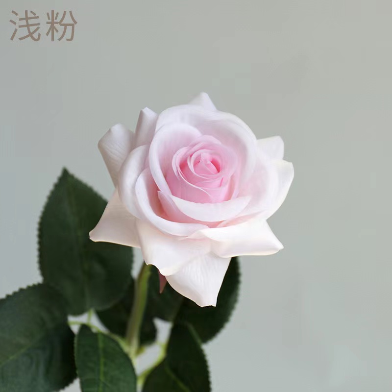 Factory direct simulation rose fake flower home living room decoration flower wedding single touch moisturizing rose thumbnail