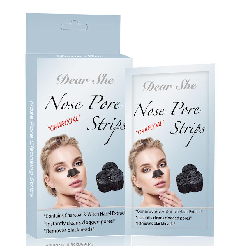 Dear she Bamboo Charcoal Blackhead Removal Nasal Patch, Blackhead Removal, Bamboo charcoal Pore Gentle peeling nasal mask to remove blackheads Specification drawing
