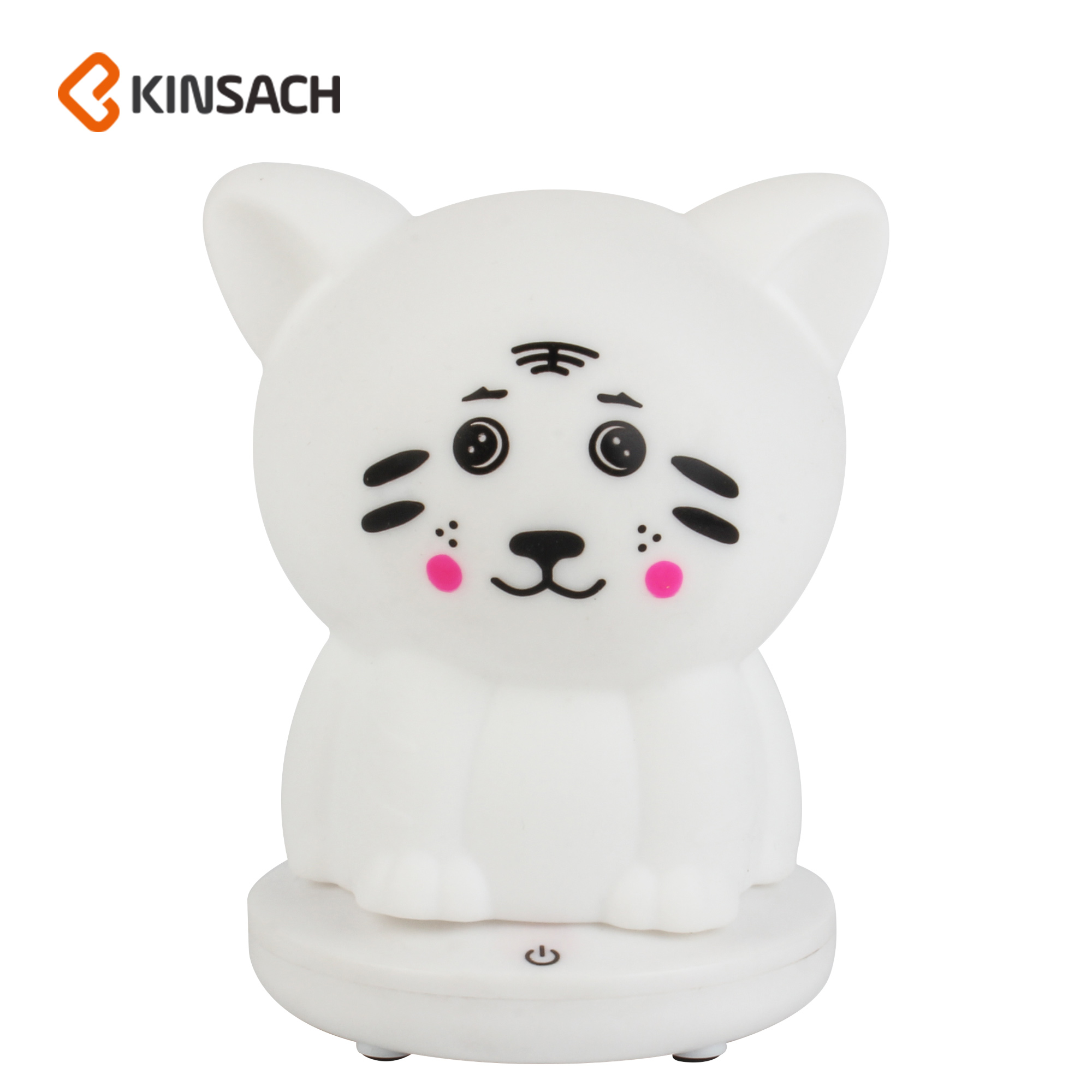 Cartoon tiger silicone night light LED bedroom eye-protecting pat light Dormitory baby sleep companion bedside ambient light strip base