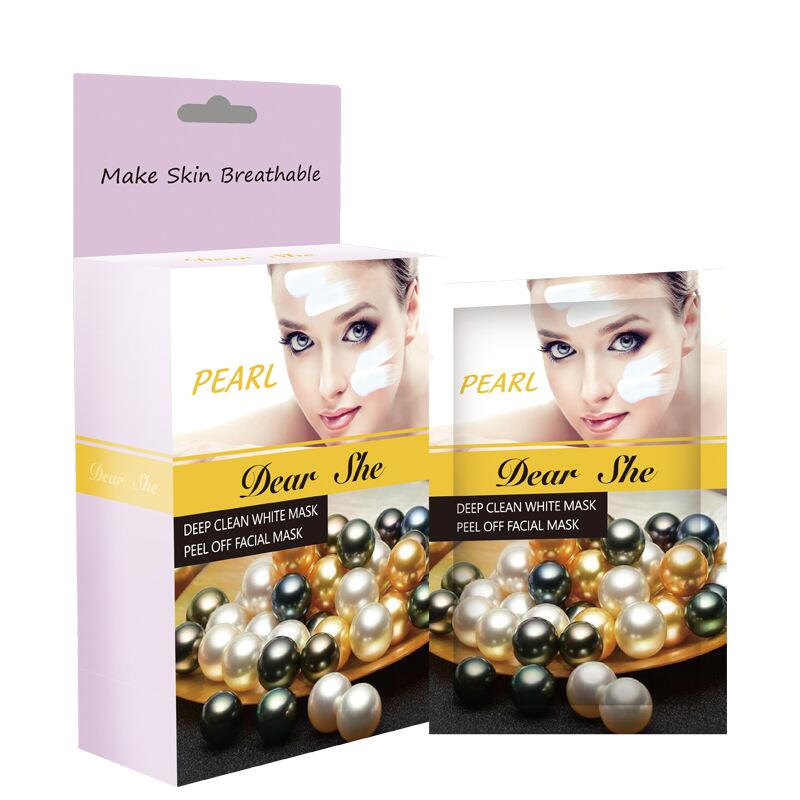 Dear She Pearl Cleansing Mud Mask Blackhead Removal Deep Hydrating Moisturizing Mask for Men and Women details Picture