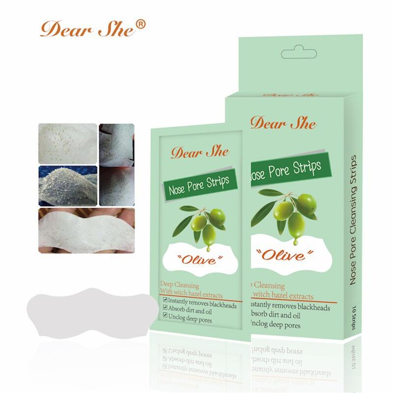 Dear she Olive Nose Tip Patch, Pore Pig Peel-off Blackhead Removal Nose Patch, Nose Patch, Acne Removal Blackhead Patch full figure