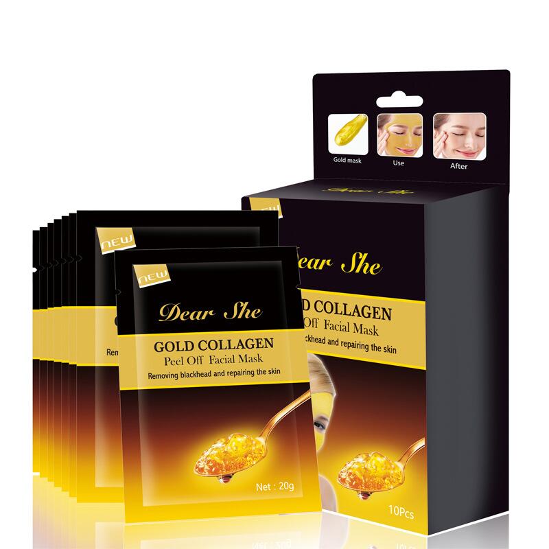 Dear She Cross-border English Version MASK Gold Mask Bone Collagen Blackhead and Acne Removal Nasal Mask Wholesale Application Scenario