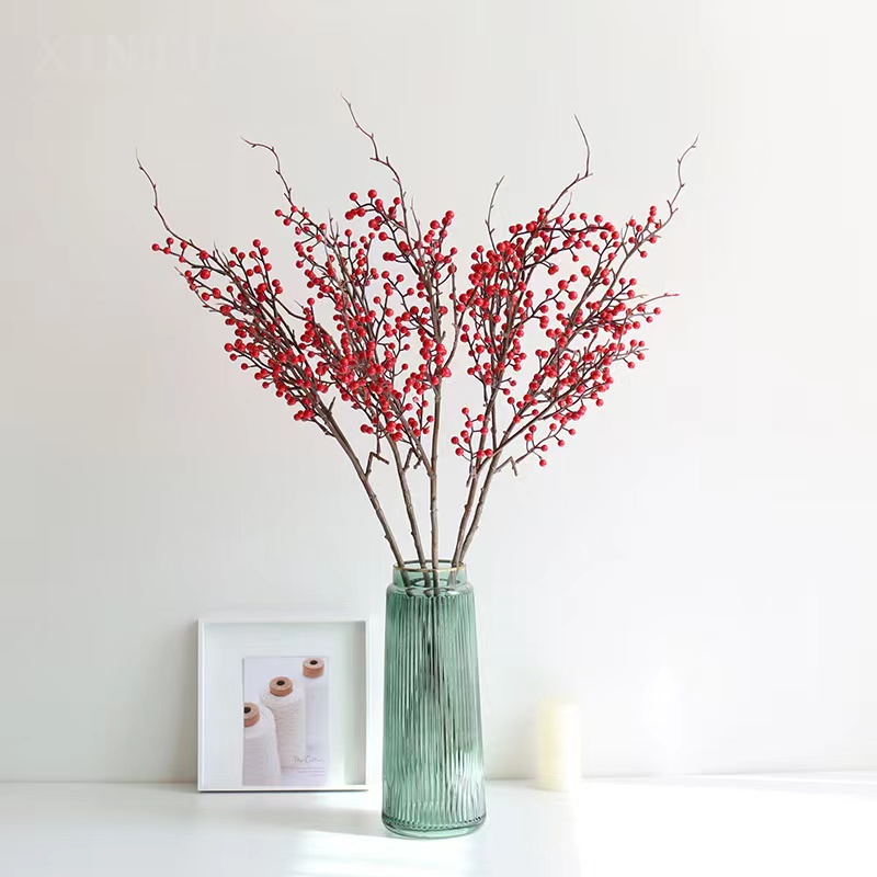Factory direct simulation berry Christmas red fruit hotel decoration rich fruit New Year festival decoration ornaments auspicious fruit thumbnail