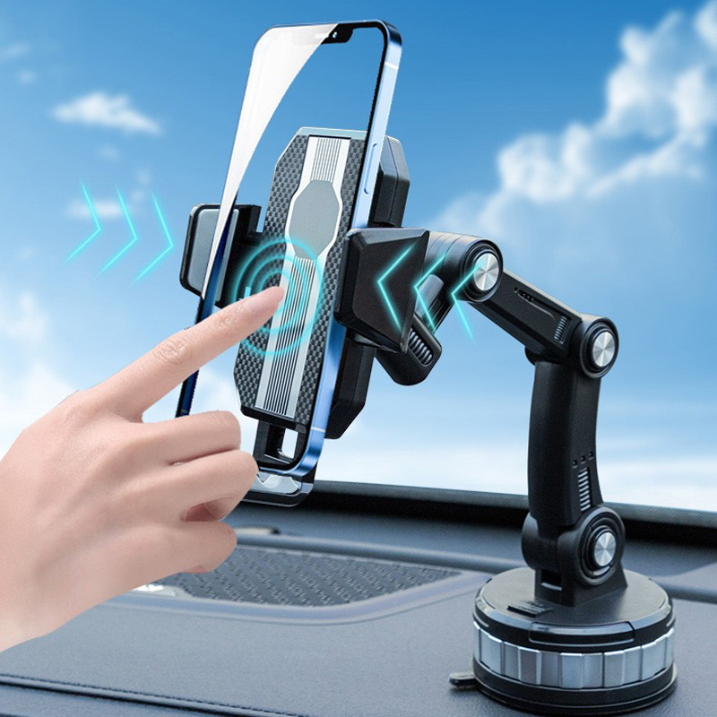 CZ031 Rotary suction cup mobile phone stand, car suction cup mobile phone stand, upgraded center console, retractable windshield, car mobile phone stand details Picture