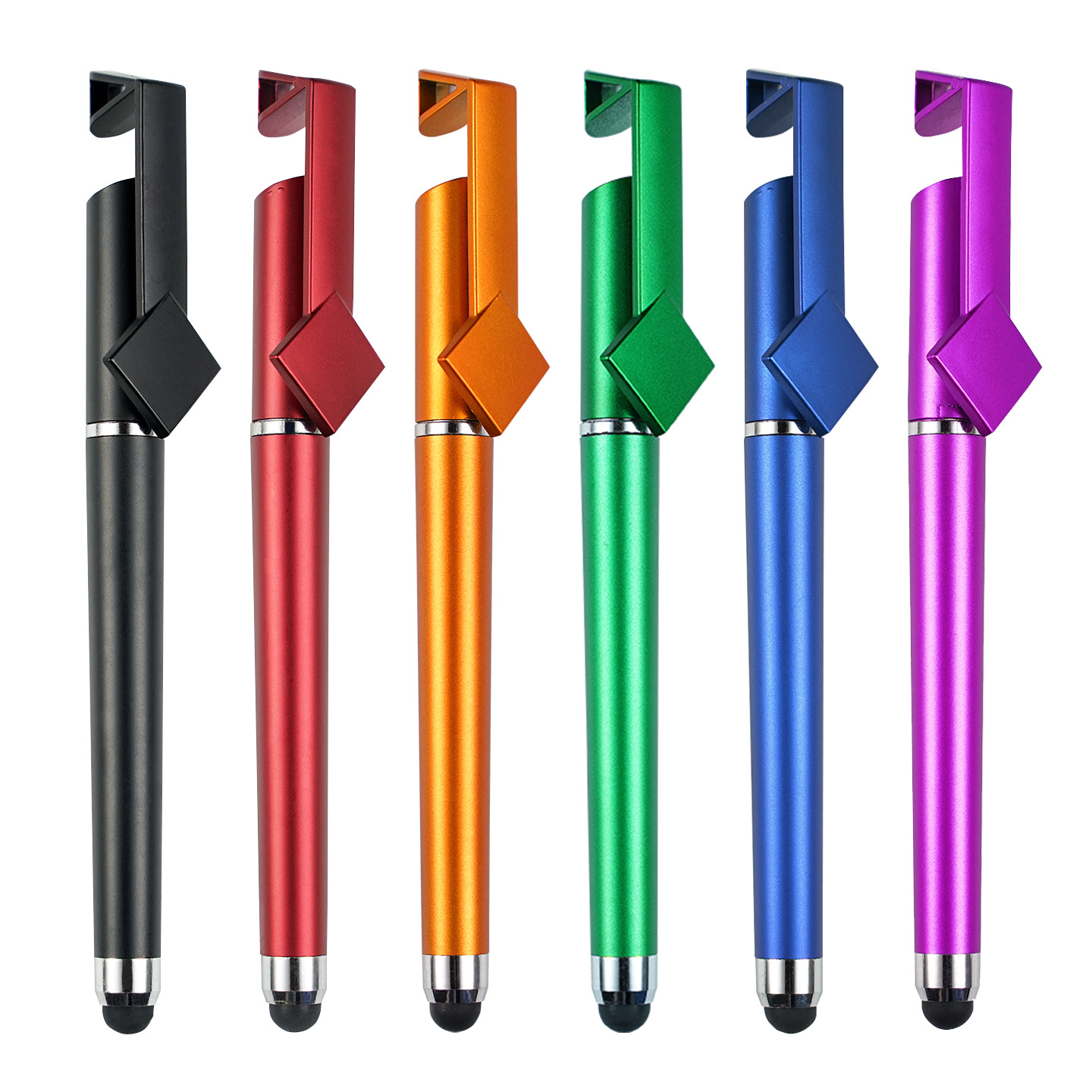 Mobile phone bracket touch screen multi-function pen custom logo two-dimensional code 0.5 black advertisement neutral pen wholesale