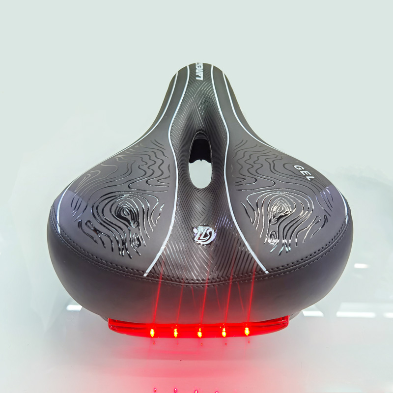 201 Saddle (with lights) Big Bike with lights saddle Mountain bike seat saddle Bike seat saddle Bike seat cushion bag