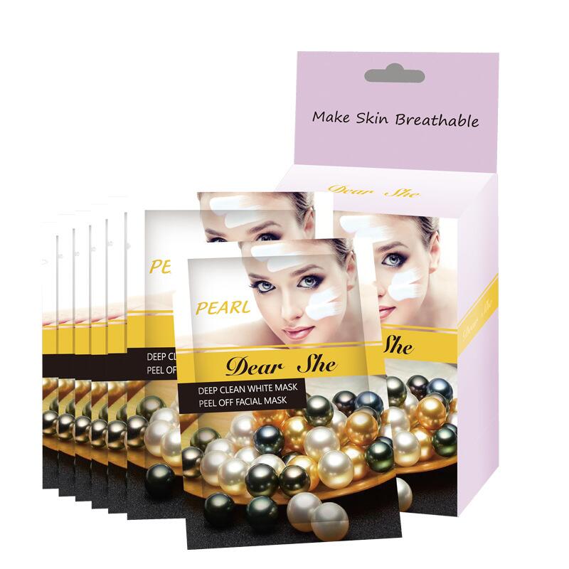 Dear She Pearl Cleansing Mud Mask Blackhead Removal Deep Hydrating Moisturizing Mask for Men and Women full figure