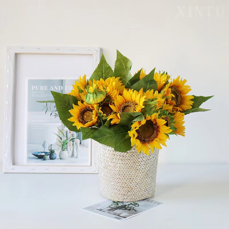 Manufacturers direct home decoration flowers photography props hold flowers wedding bouquet wholesale 7 head to thumbnail