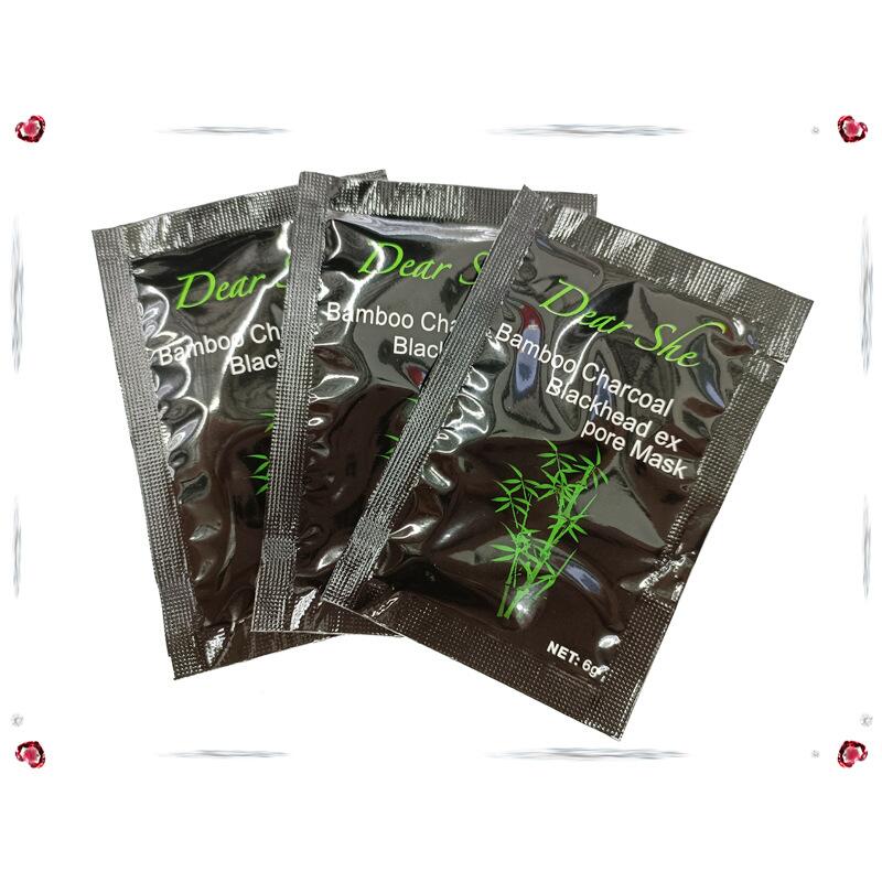 Dear she Bamboo Charcoal Blackhead Removal Nose Mask and Nose Patch, Peel-off method for removing acne, blackheads and Shrinking pores, 10 packs of pig Nose Patch Item Picture