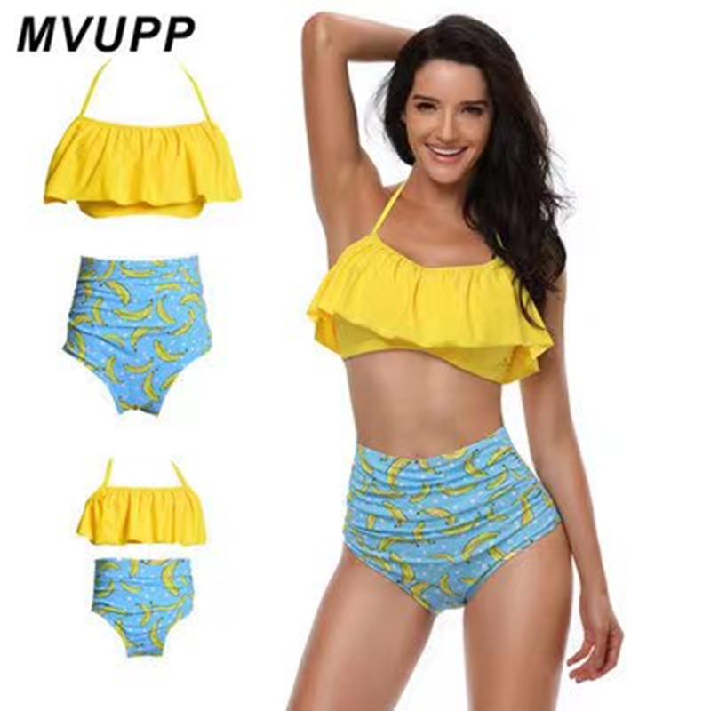 Europe And The United States Fashion New Banana Print Women's Two-Piece Swimsuit Bikini Swimsuit Manufacturers Direct Beach Swimsuit Item Picture
