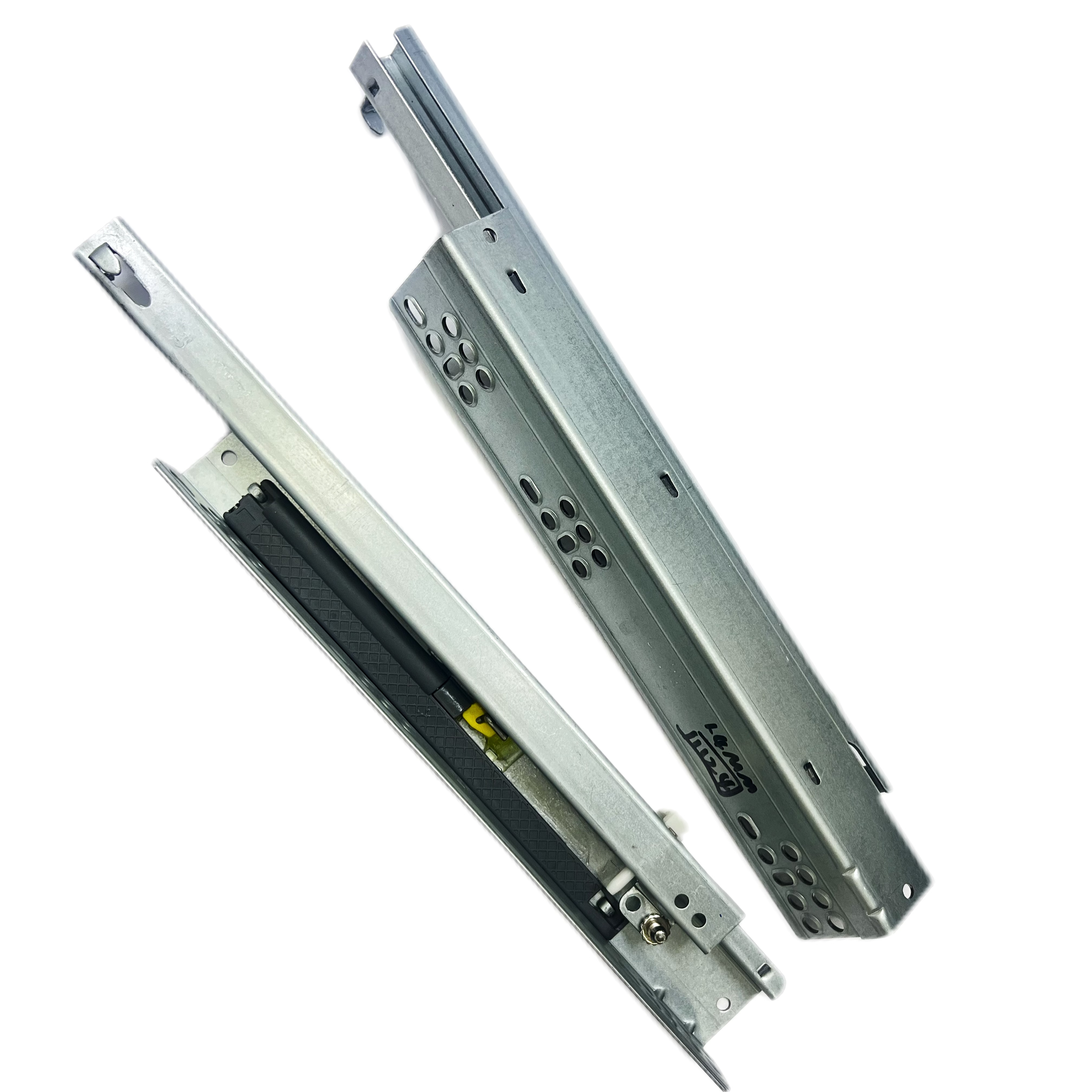 Manufacturers directly supply hidden three-fold track furniture hardware track cabinet drawer sound buffer drawer bottom track
