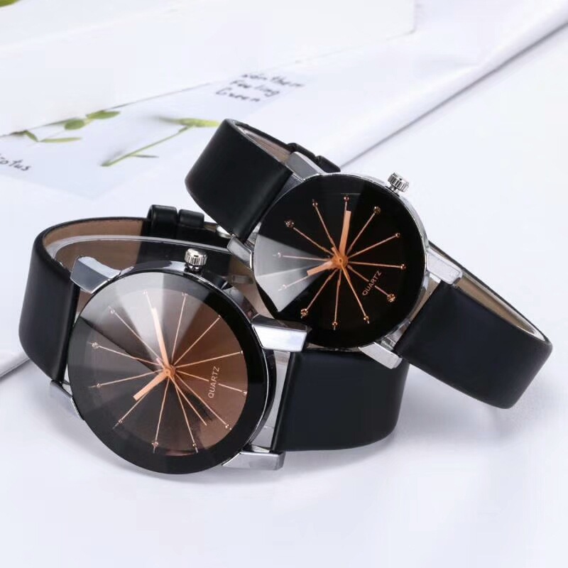 New manufacturer's simple convex couple watch Student spot belt watch Fashion meridian couple watch supply loggeless custom watch thumbnail