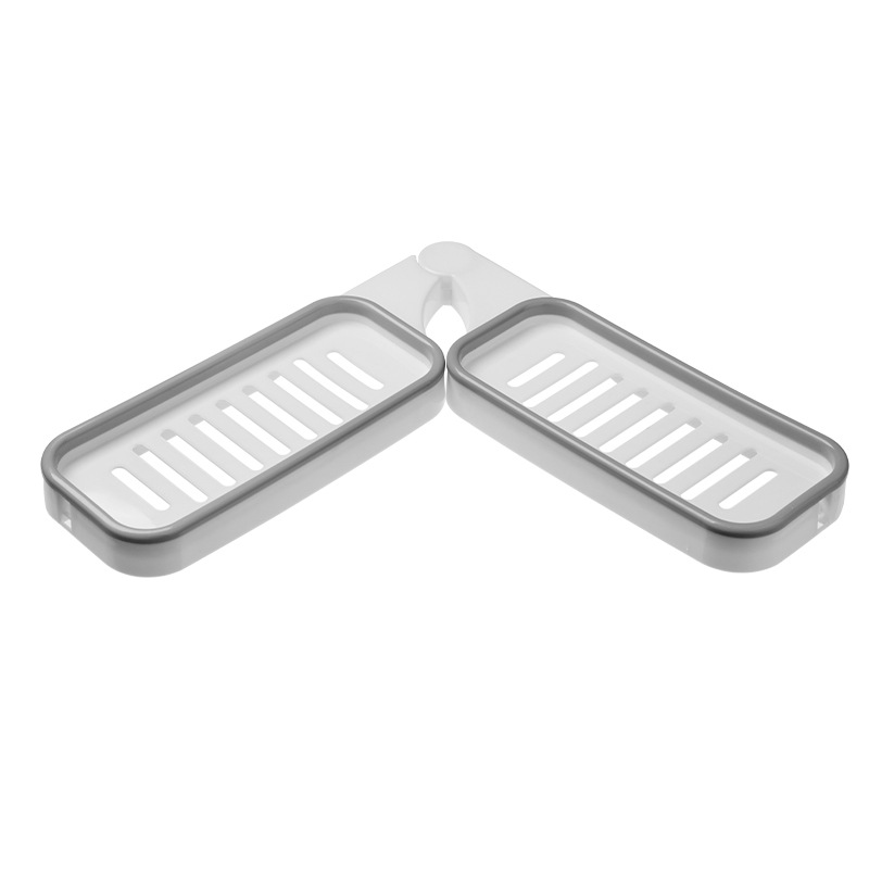 Bathroom perforation-free folding corner shelf