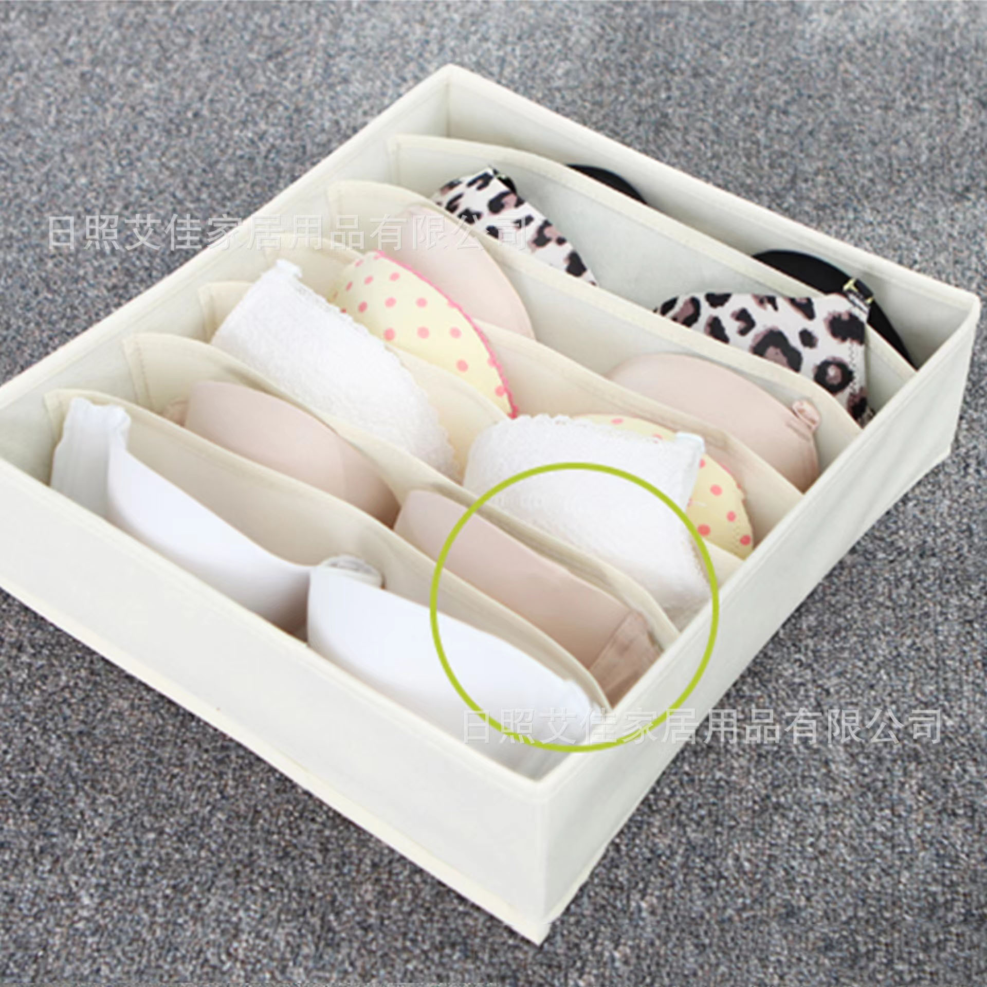 Household cloth wardrobe underwear storage box drawer table top bra underwear socks storage box 310*340*90 thumbnail