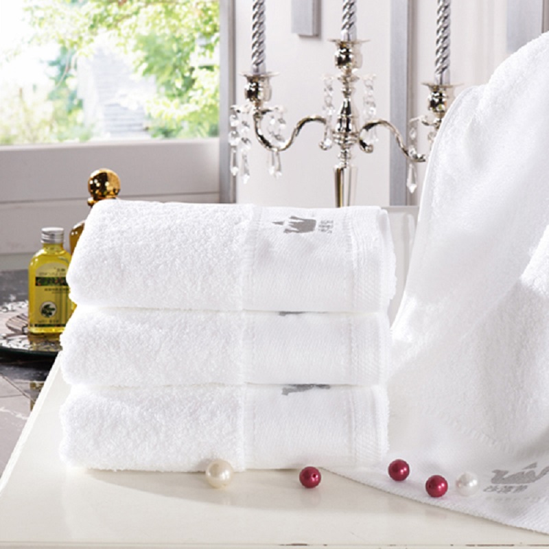 Five-star hotel supplies, linen, white towels, pure cotton, large-sized, all-cotton face towels, household, adult, absorbent, soft, Xinjiang long-staple cotton, soft, absorbent, exquisite and beautiful Specification image