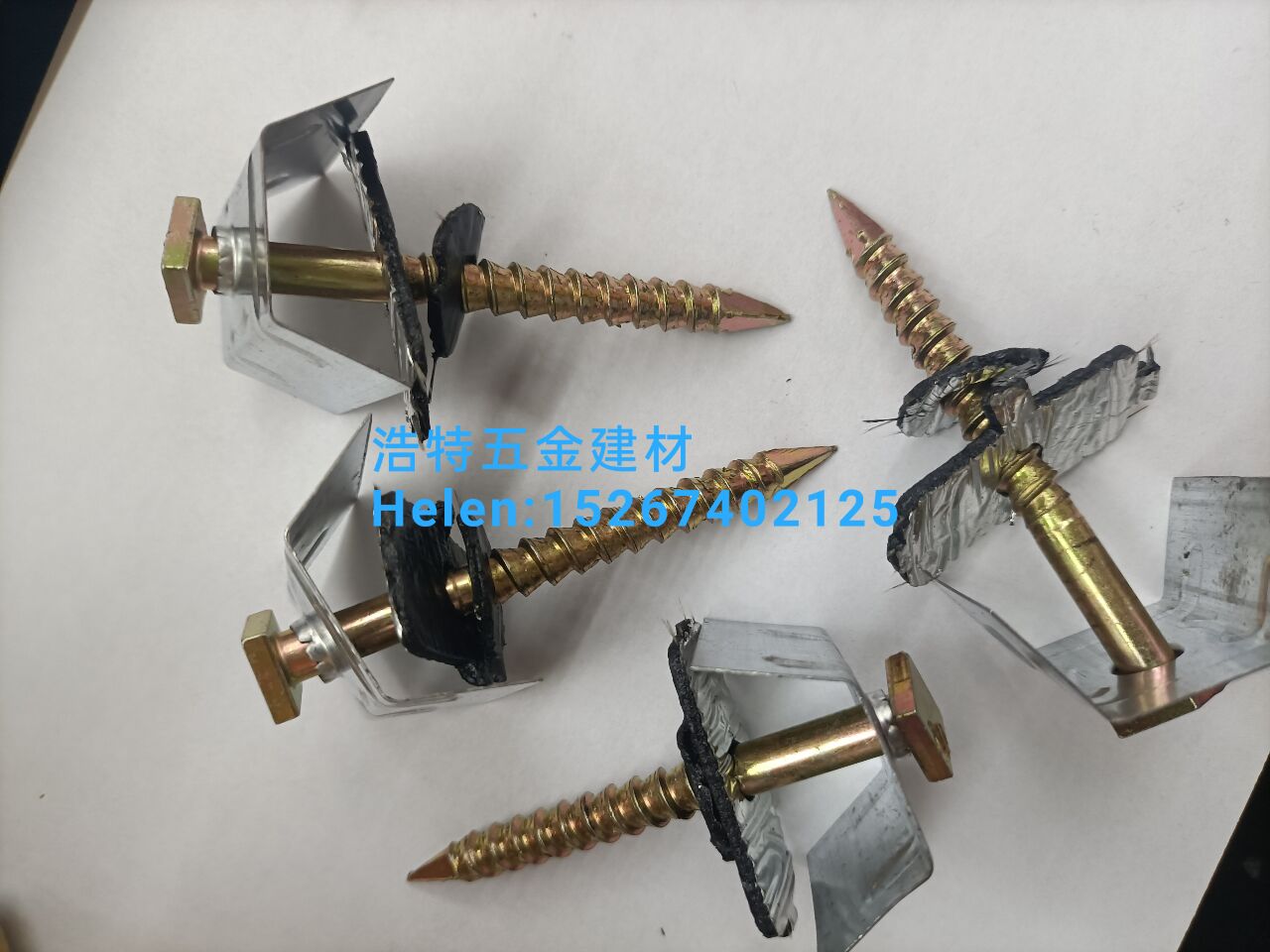 U-pad yellow nail Saddle pad yellow nail square yellow corrugated rod corrugated hook U-hook roof bolt color steel tile nail roof nail