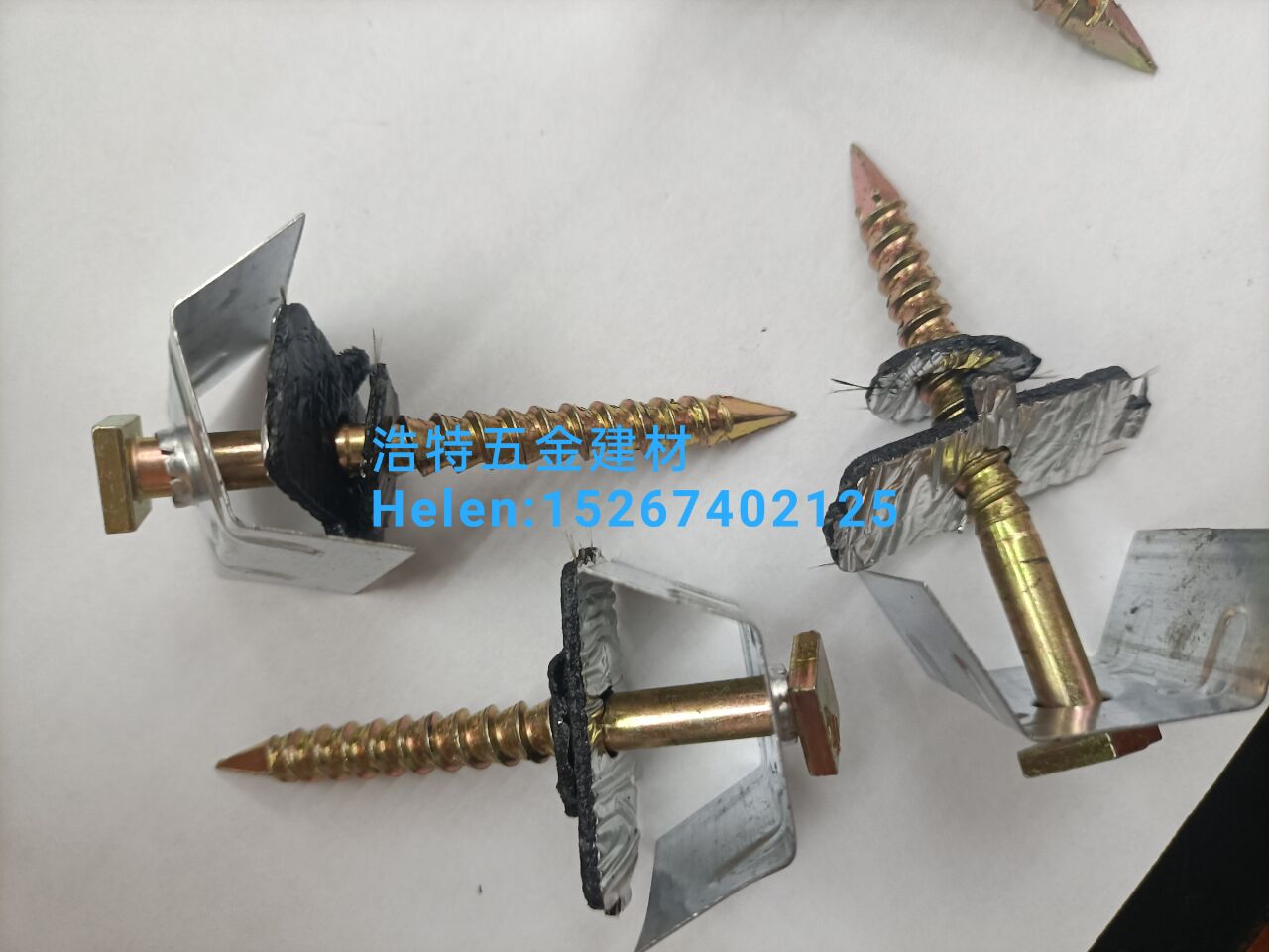 U-shaped pad yellow nails Saddle pad yellow nails square yellow corrugated rod tapping screws roof boltU pad nails Color steel tile nails roof nails square head nails