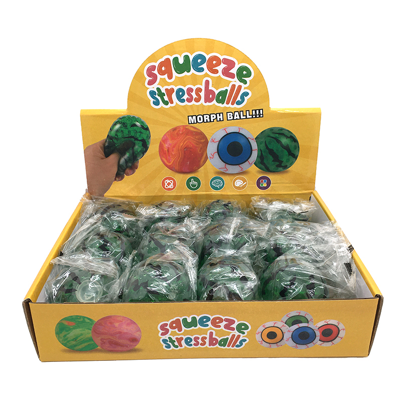 跨境仿真手捏西瓜6cm西瓜球减压玩具 软胶水果珠子球捏捏乐 直批详情图2