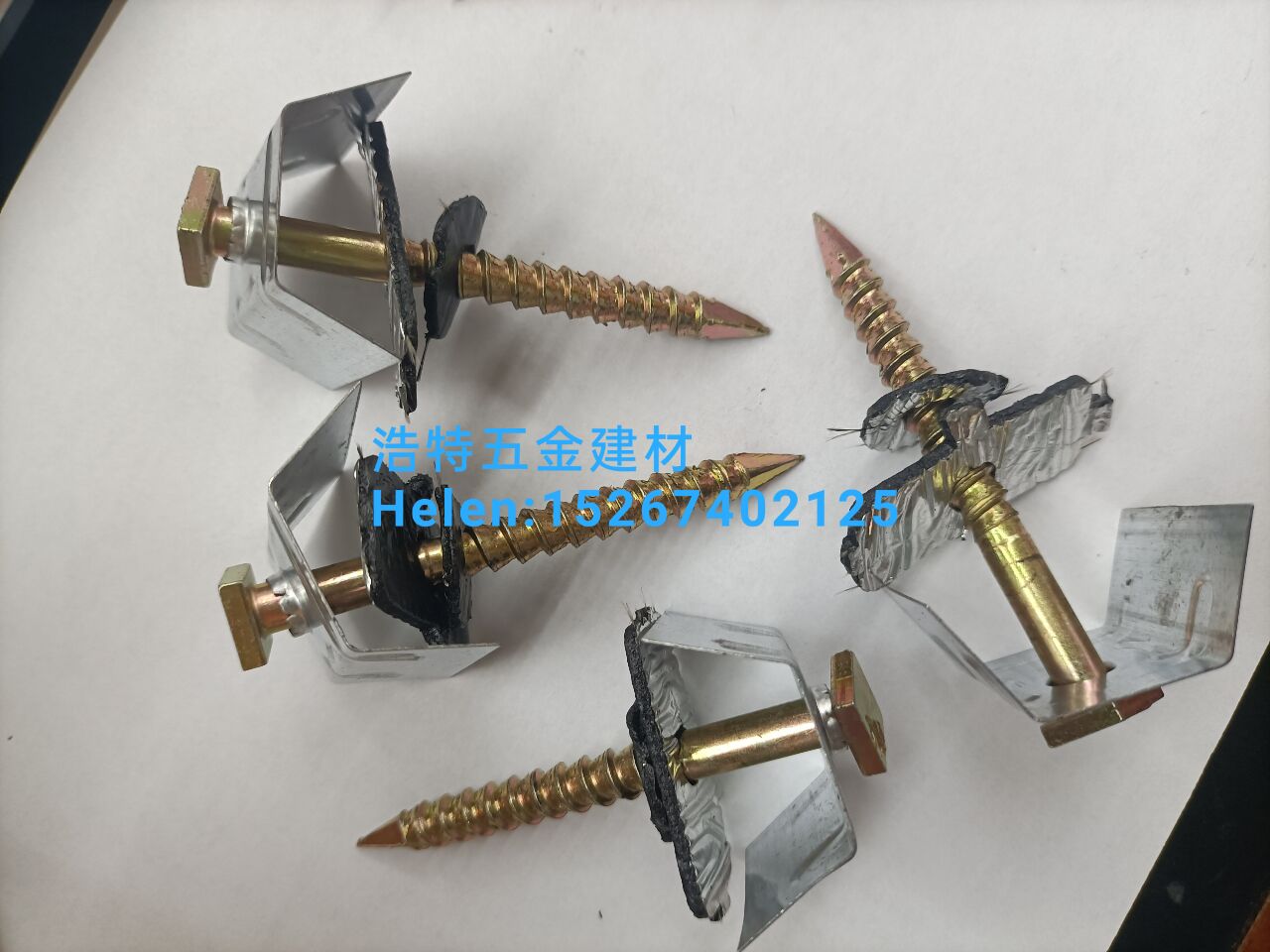 U-pad yellow nails Saddle pad yellow nails square yellow nails U-pad nails Corrugated rod tapping screws roof bolt color steel tile nails roof nails square head nails
