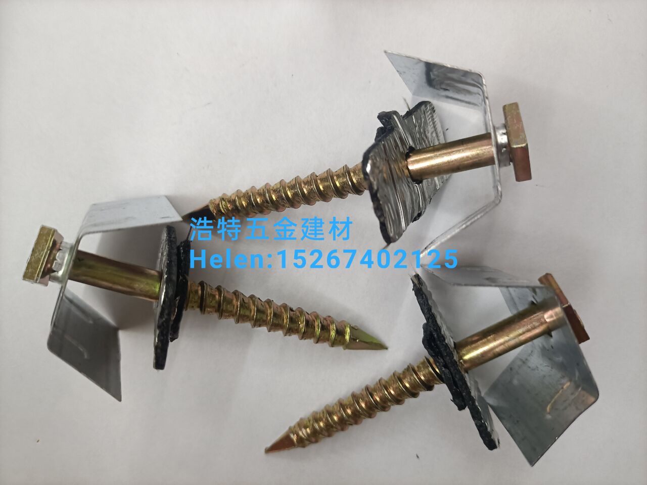U-shaped yellow nail square yellow corrugated rod self-tapping screw U-cushion nail roof bolt color steel tile nail roof nail square head nail saddle cushion yellow nail