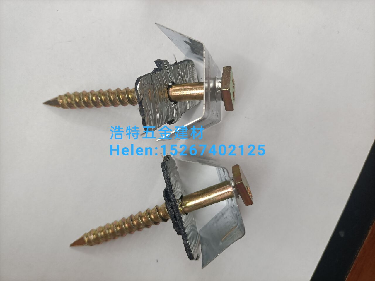 U-pad yellow nail Saddle pad yellow nail square yellow corrugated rod self-tapping screw U-pad nail roof bolt color steel tile nail roof nail square head nail