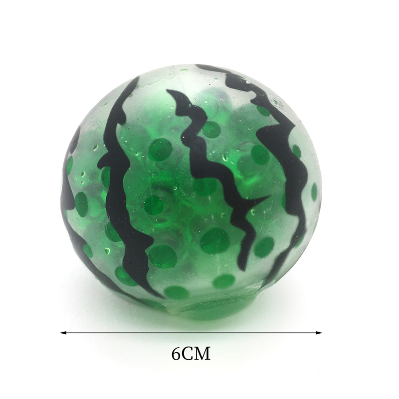 跨境仿真手捏西瓜6cm西瓜球减压玩具 软胶水果珠子球捏捏乐 直批详情图3