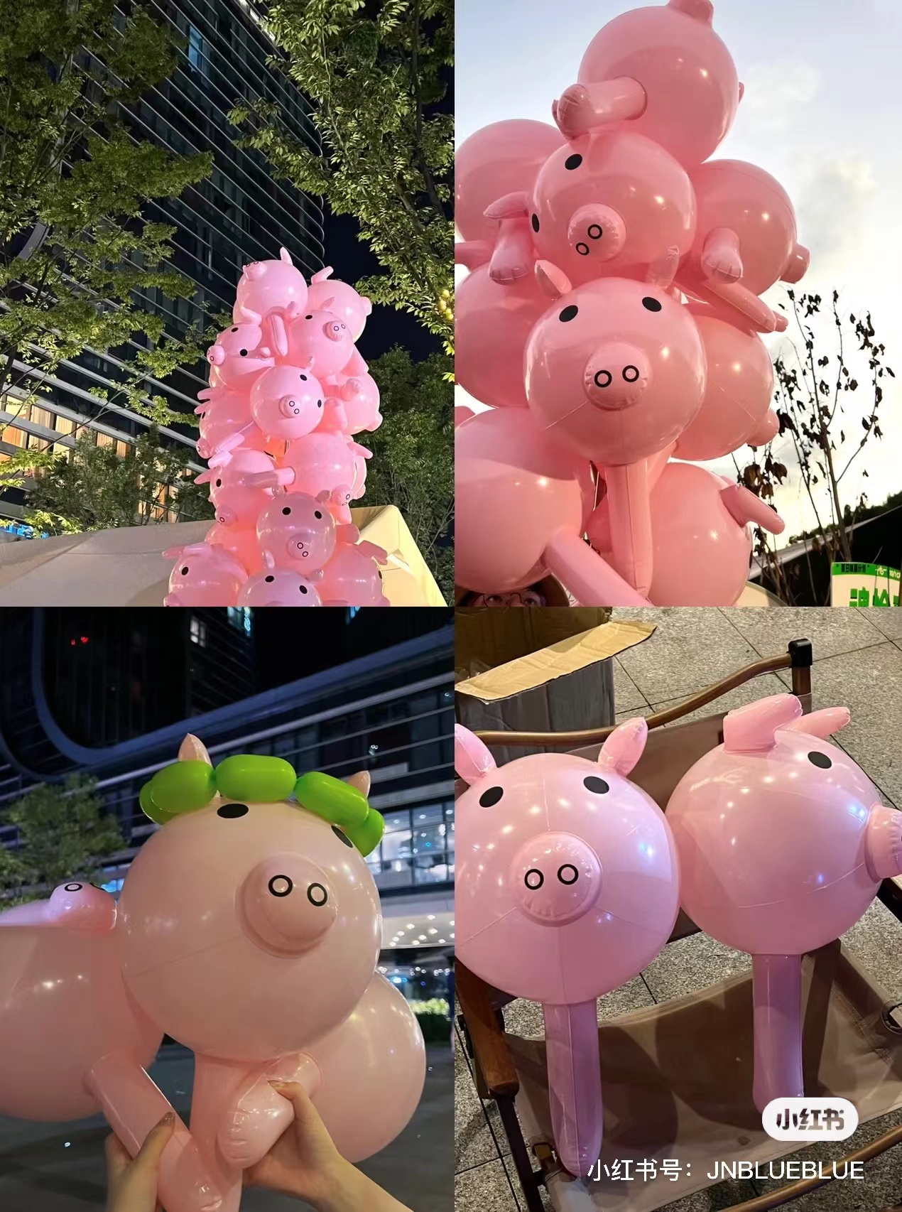 厂家批发 PVC纯色充气猪头棒儿童充气玩具 充气玩具 地摊卡通玩具 猪猪气球详情4