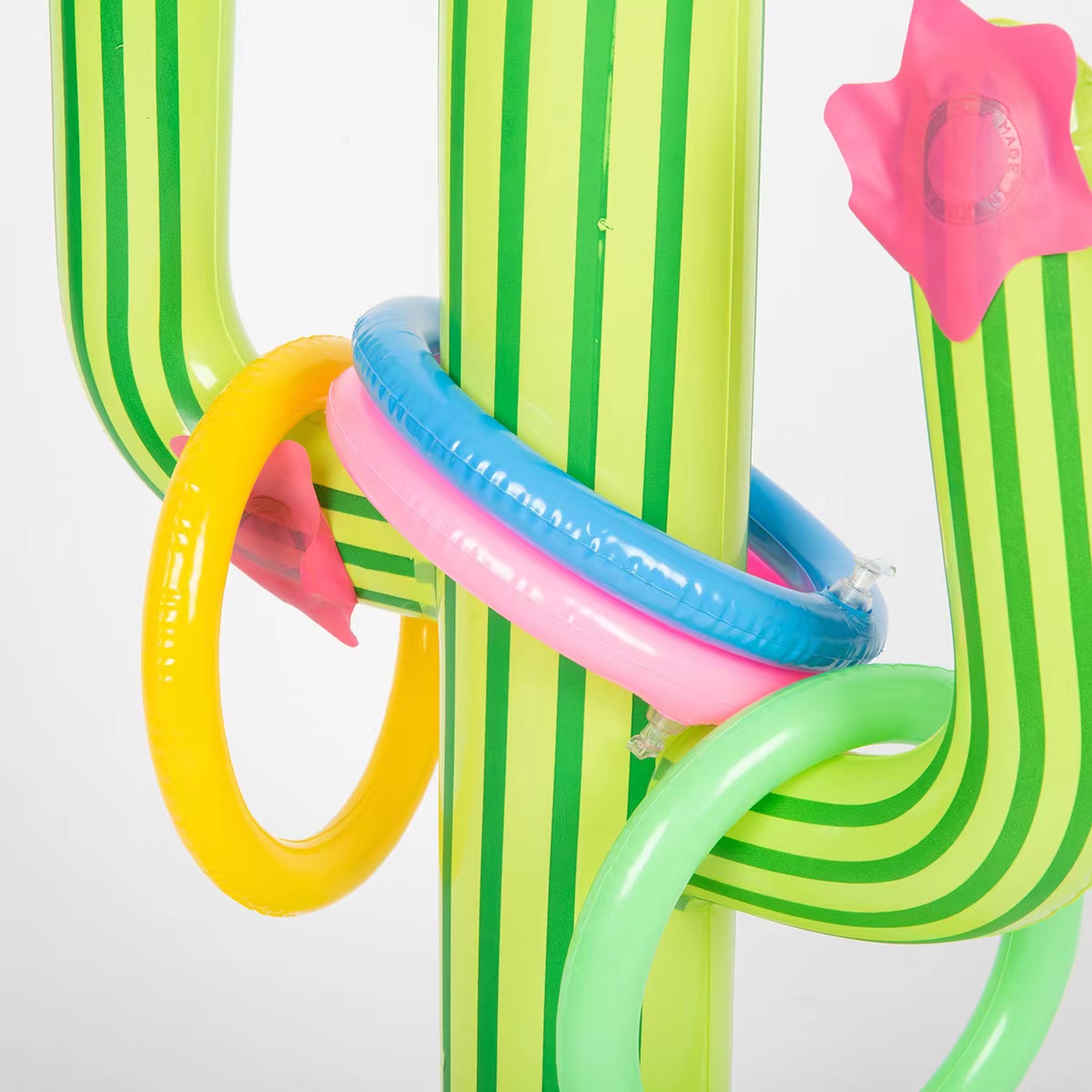 Source manufacturers direct PVC inflatable cactus ring toy manufacturers directly for cross-border children's interactive game toys thumbnail
