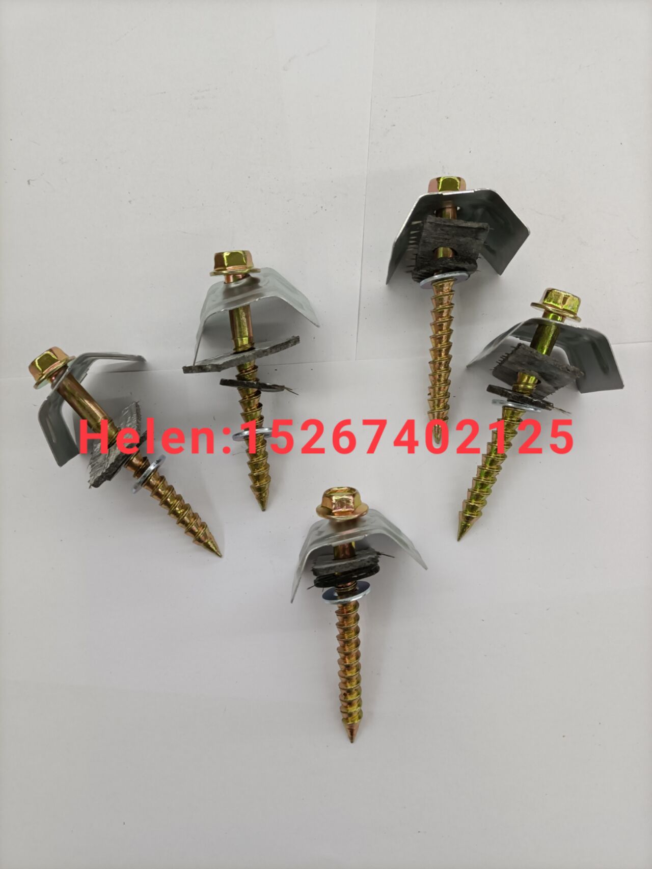 U-shaped yellow roof bolt Saddle saddle bolt Yellow nail U-pad nail Corrugated rod square yellow self-tapping screw roof bolt square head nail