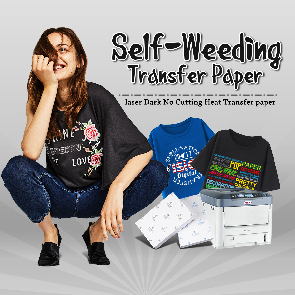 Laser dark hollowed-out transfer paper A paper B paper self-weeding pic 10
