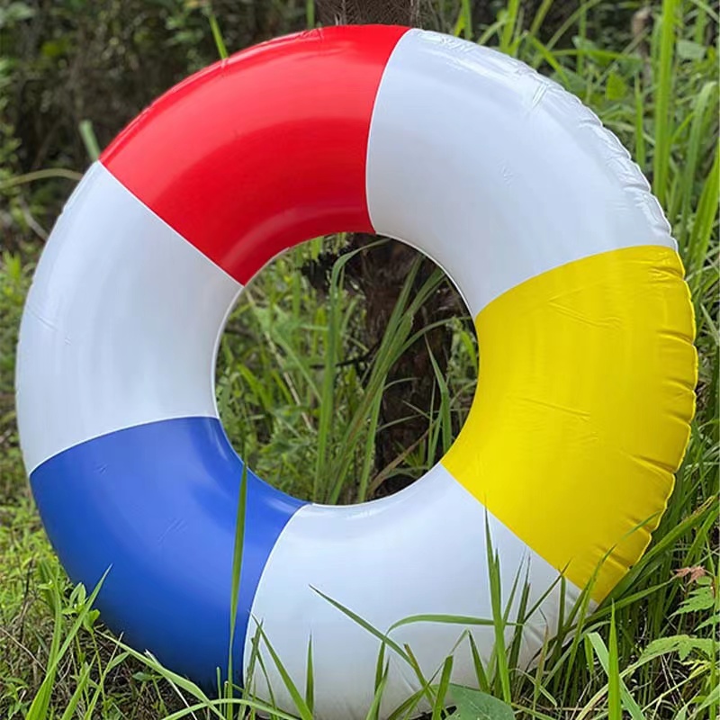 The source manufacturer directly for the new inflatable three color swimming ring adult large water floating ring thickened life ring thumbnail