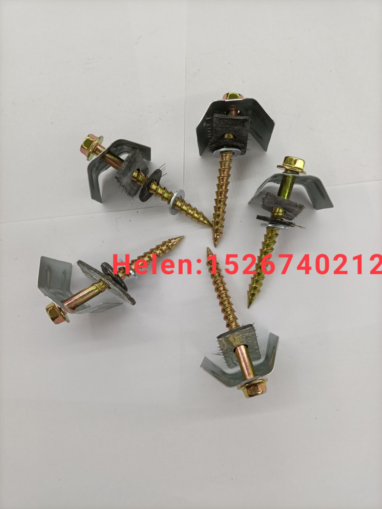 U-shaped yellow roof bolt color steel tile nails square yellow roof bolt U-pad nails corrugated rod tapping screw saddle pad yellow nail roof bolt square head nails
