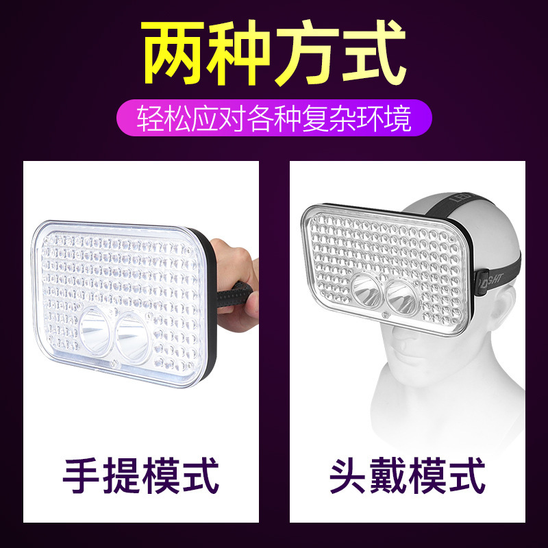 New LED outdoor headlight waterproof rechargeable headlight scorpion catch big spot purple light scorpion headlight details Picture