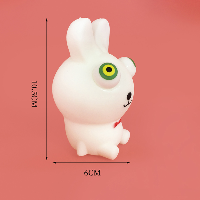 挤眼球发泄玩具 新奇特手捏兔子TPR软胶解闷发泄挤爆眼球  凸眼兔详情图4