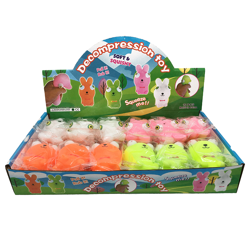 挤眼球发泄玩具 新奇特手捏兔子TPR软胶解闷发泄挤爆眼球  凸眼兔详情6