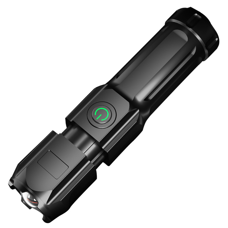 Zoom special forces flashlight strong light rechargeable home outdoor portable durable long shot super bright LED flashlight full figure