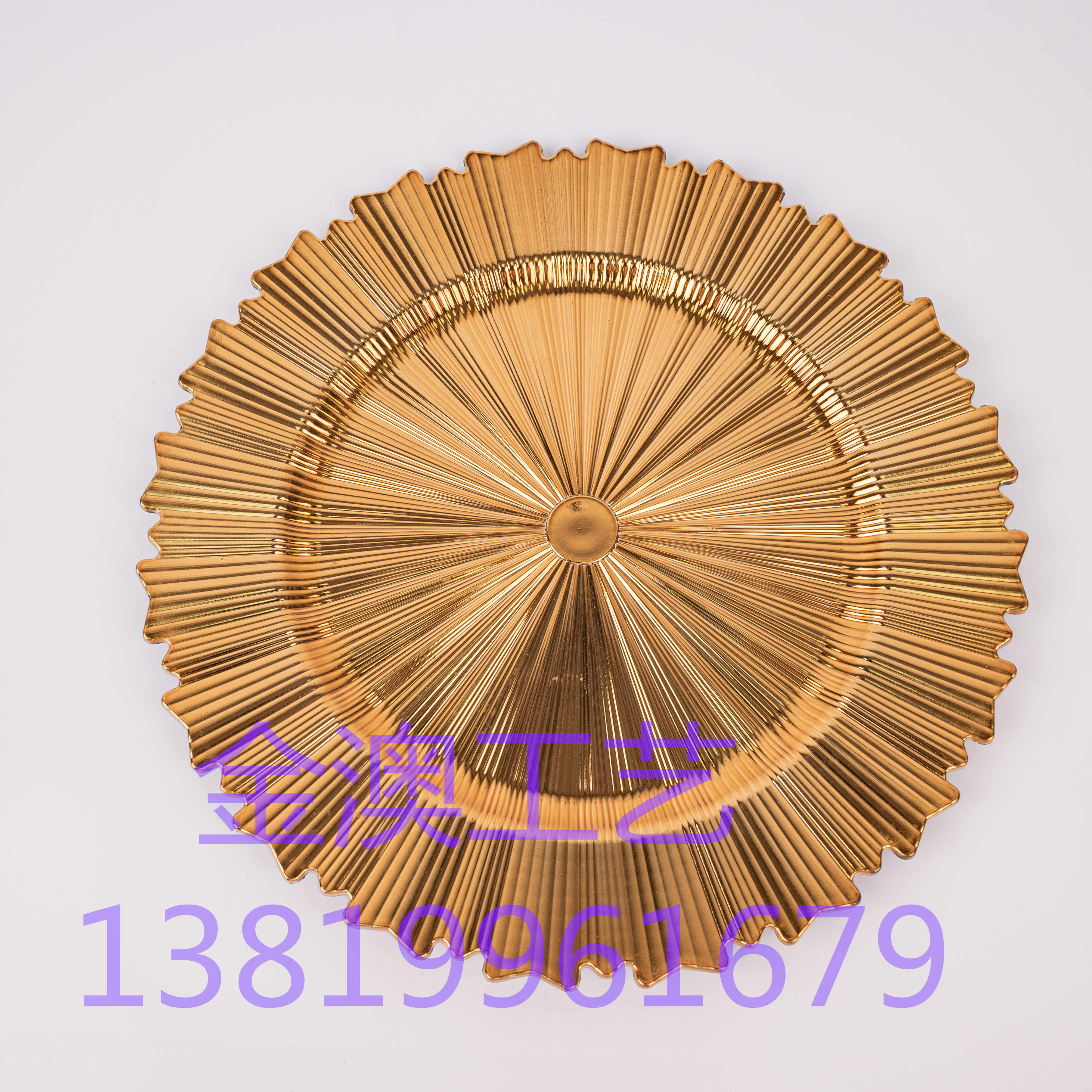 Jinao 2022 new Christmas plate plastic plate plating plate wedding plate decoration plate 33CM C003 thumbnail