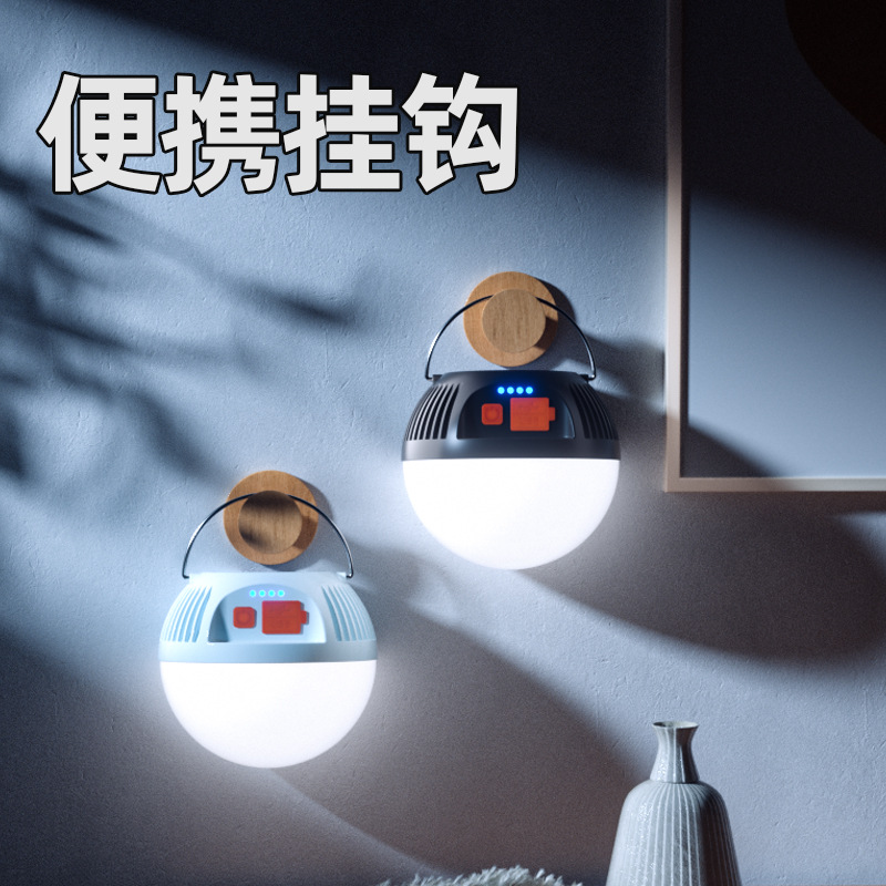 New LED camping light Multi-functional solar outdoor lighting Type-C charging portable tent camping light details Picture