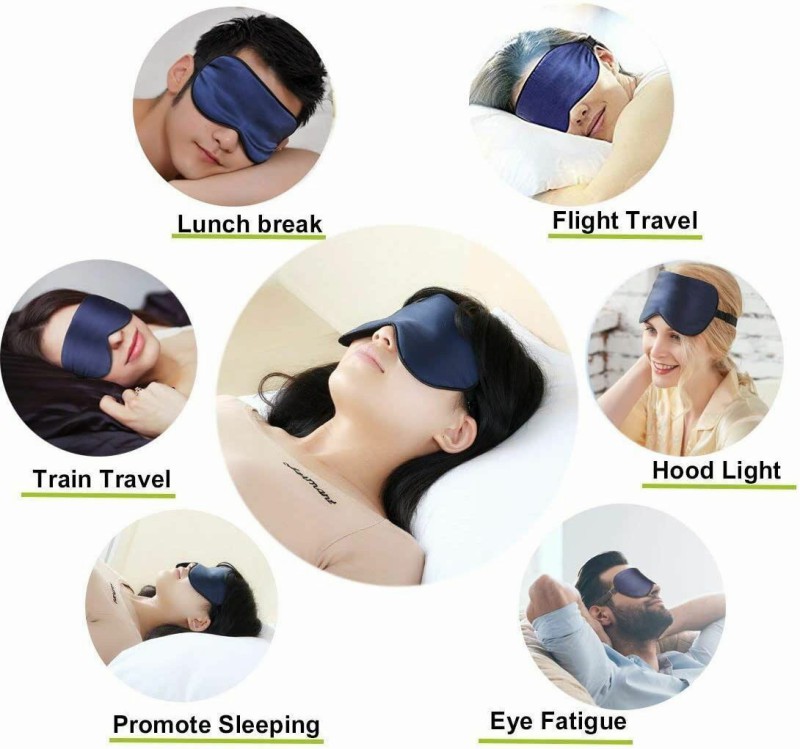 仿真丝眼罩4件套装柔软丝滑眼罩收纳袋发圈发呆遮光装饰套装详情5