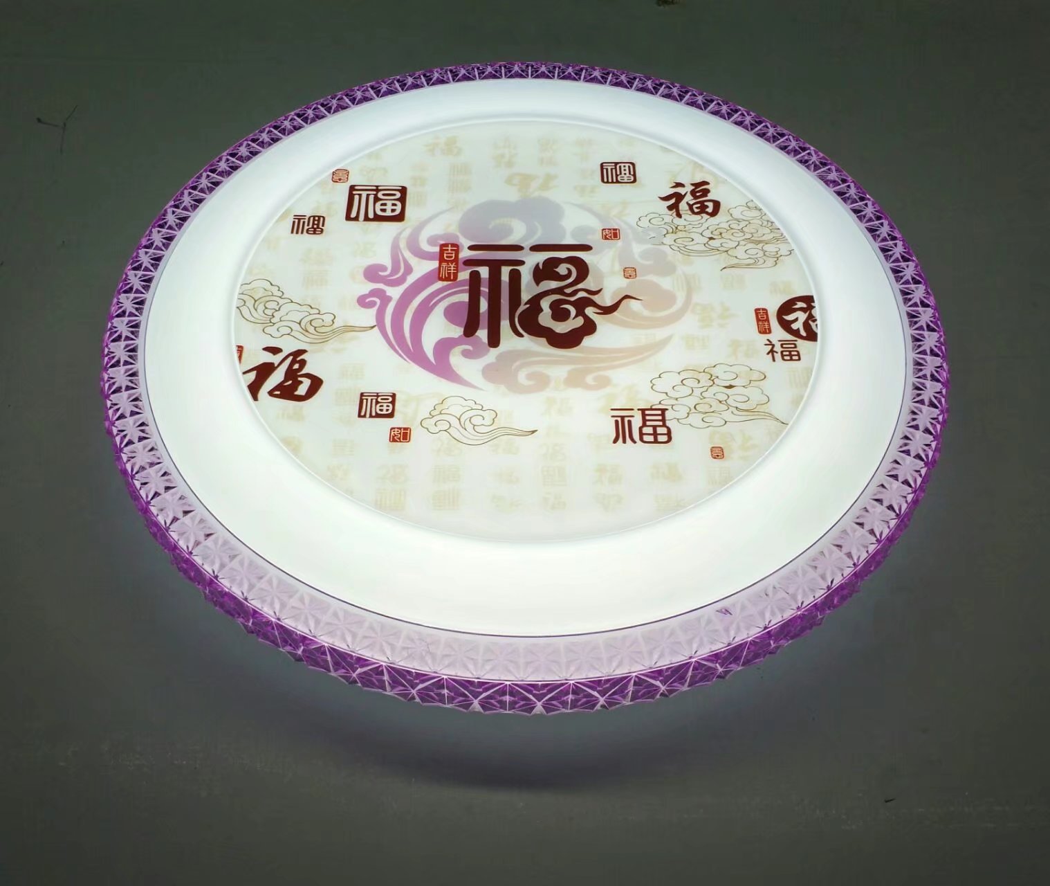 LED ceiling light acrylic lamp shade wholesale ceiling light mask round gem HD printing