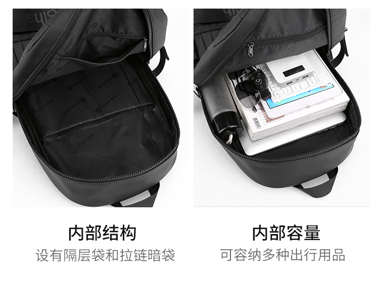 2022潮流男士背包大容量旅行包商务笔记本电脑包新款学生书包时尚详情4