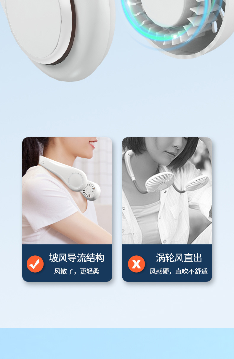 新款无叶挂脖风扇 USB风扇 懒人风扇 小风扇 礼品风扇详情7