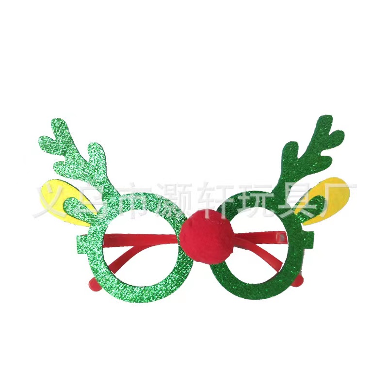 Christmas pink fawn glasses new adult children decorative pink toy glasses Christmas deer wholesale thumbnail